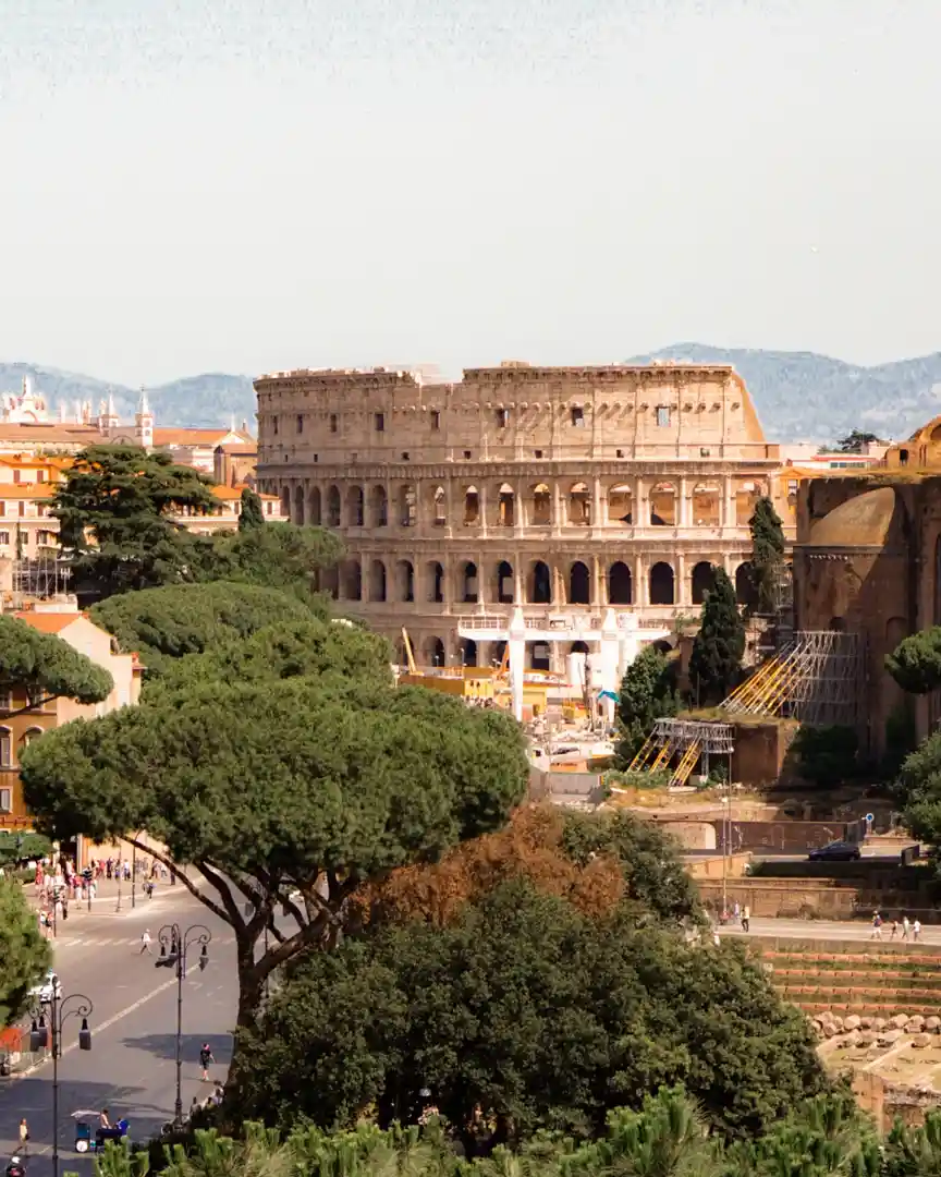 View of the Colosseum in Rome