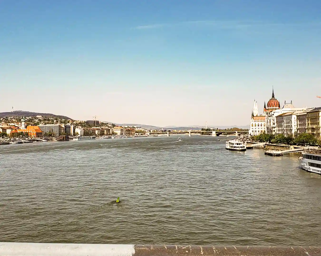 View from Chain Bridge in Budapest