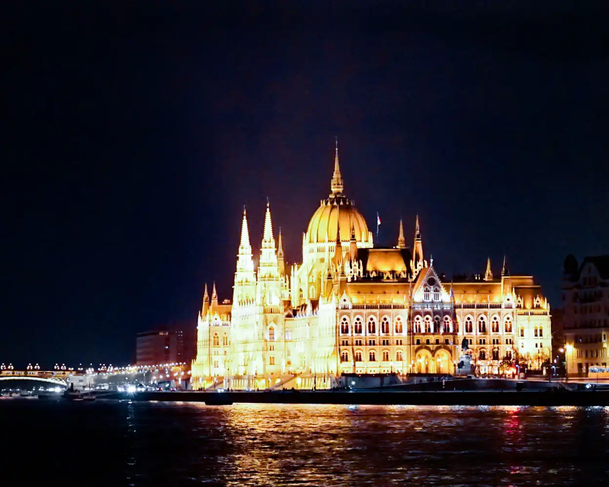 Hungarian Parliament at night