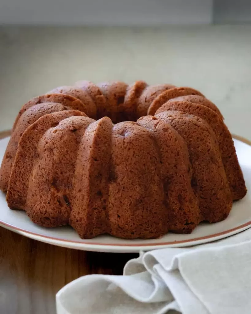 A bundt cake on a plate