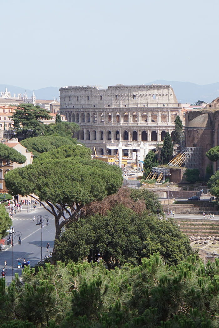 Outside view of the Colosseum Rome, Italy