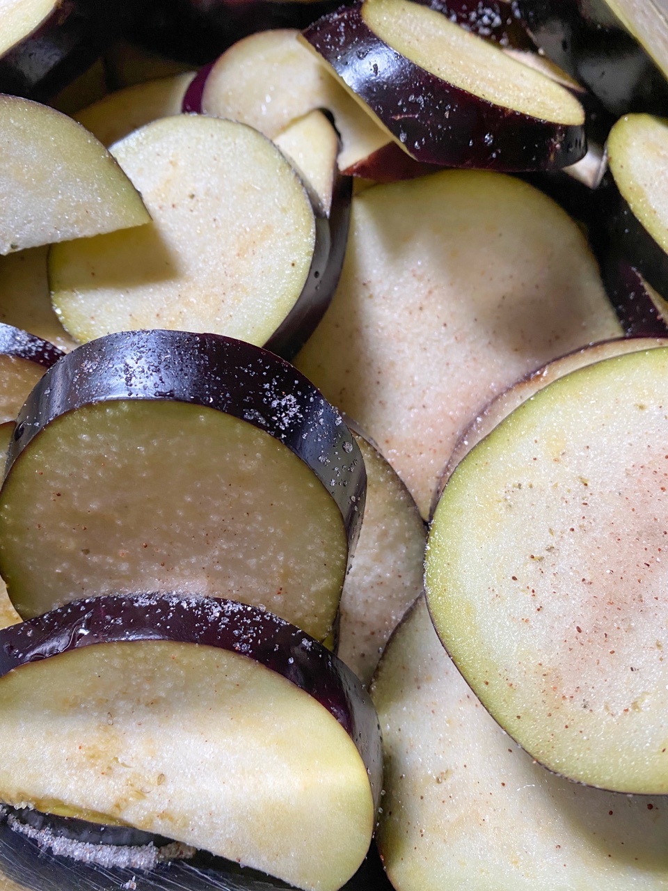 Sliced Salted Eggplants