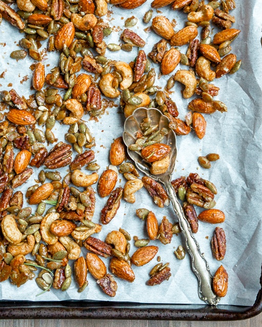 Mixed Nuts on Baking Tray