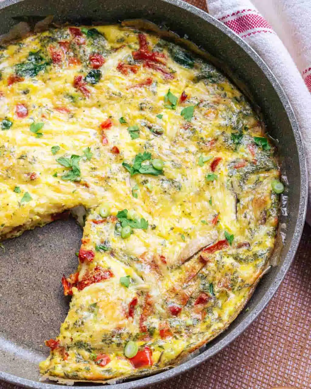 missing slice of frittata