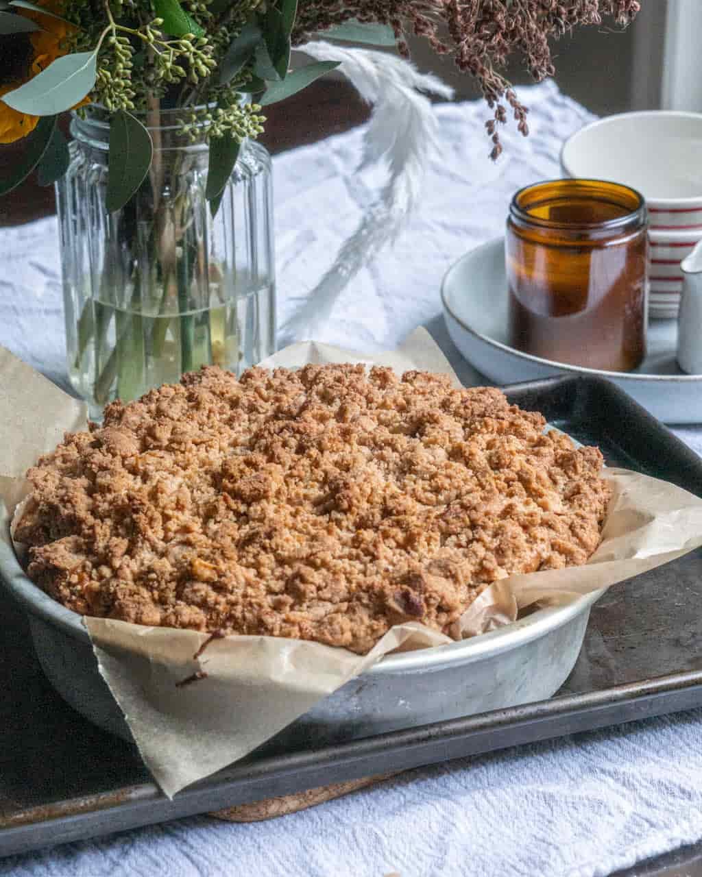 baked apple streusel pie