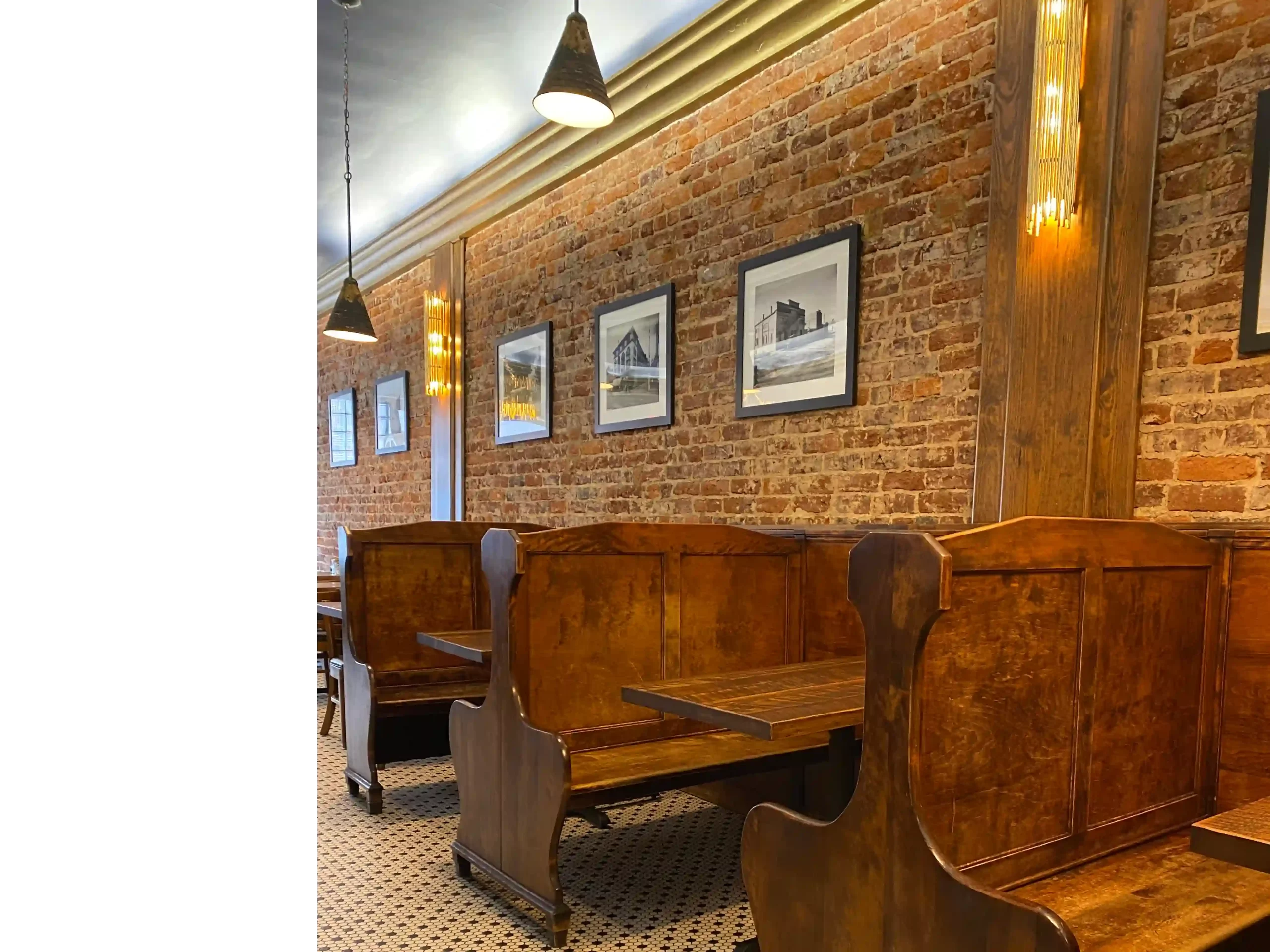 Booths in a restaurant