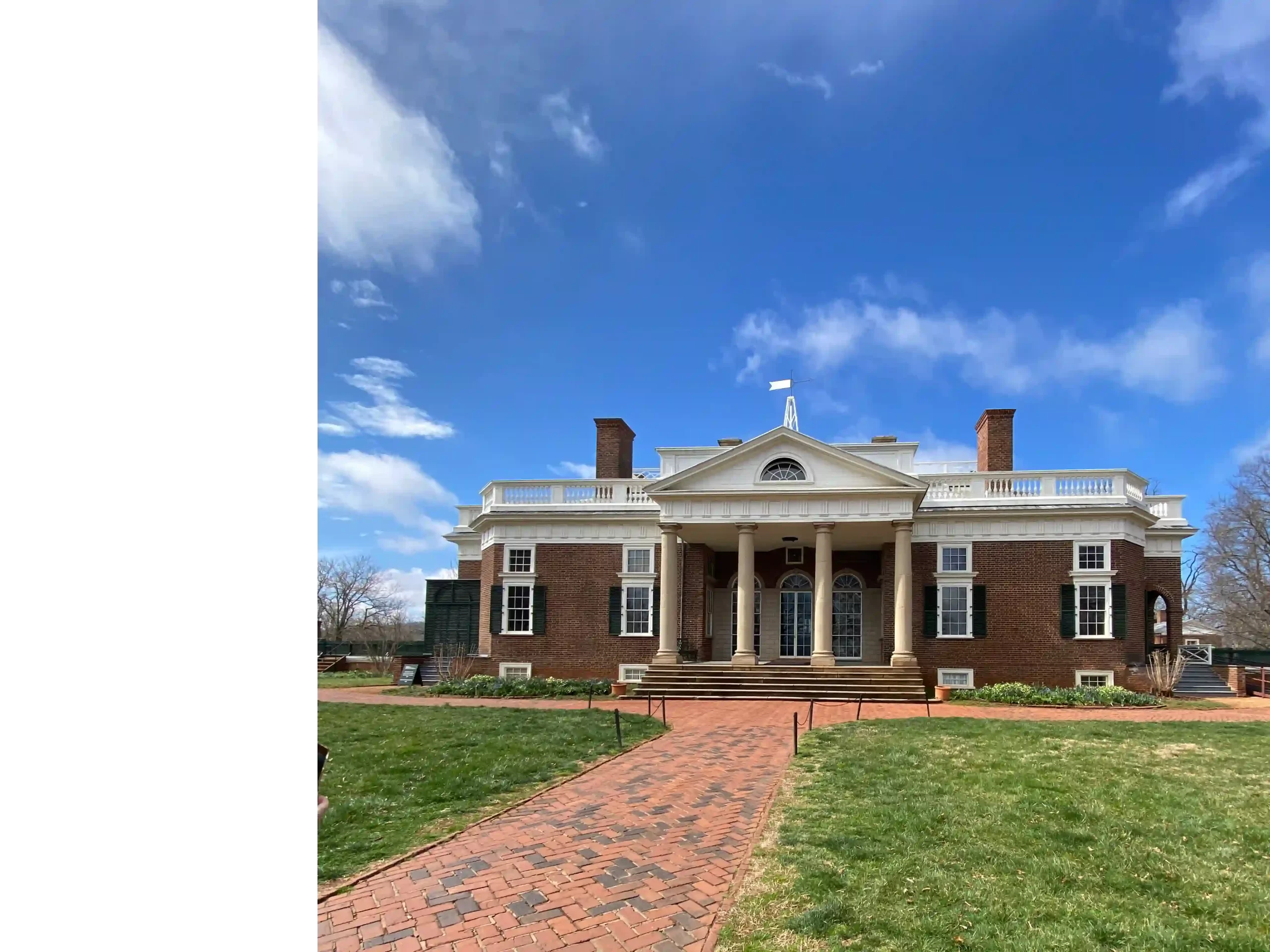 Front entrance of Monticello