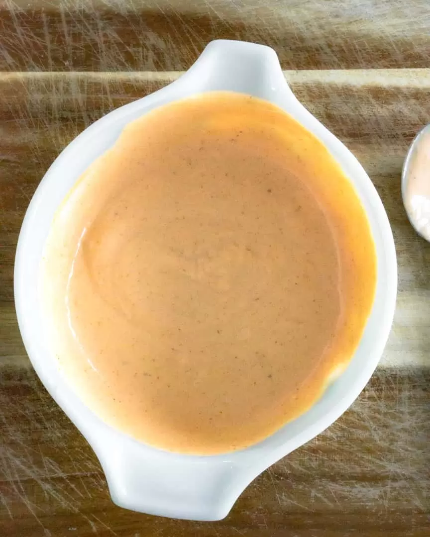 zesty burger sauce in a bowl