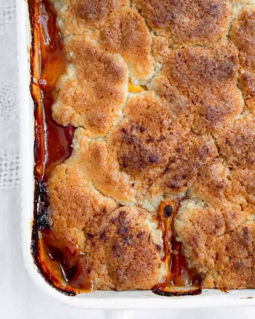 Baked Peach Cobbler