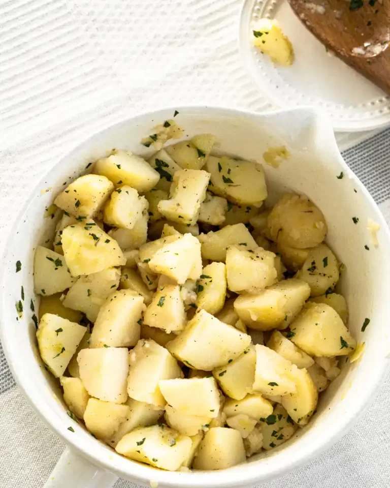 Italian potato salad in a large bowl.