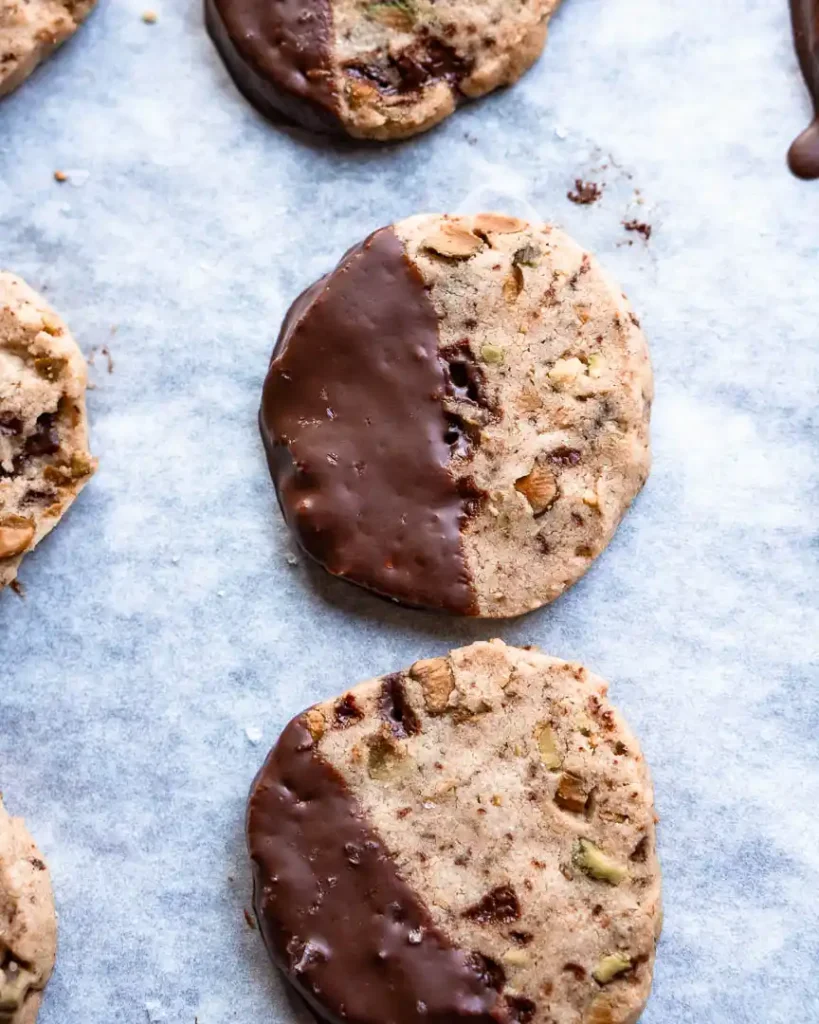 Cookies on a baking sheet.